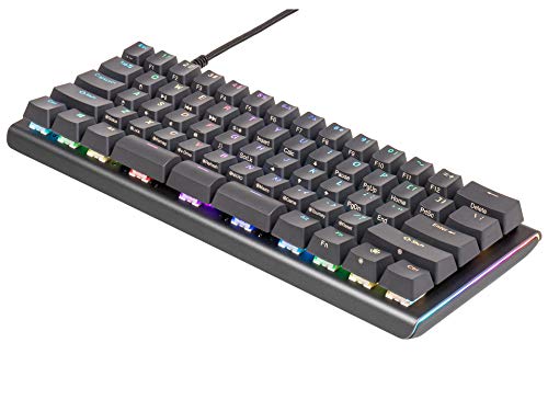 KINESIS Gaming Tko Mechanical Keyboard | Linear Red Switches | 60% Layout | Split Spacebar | Hotswap | Pbt Keycaps | Aluminum Body | Sf Shock Limited Edition Travel Case, USB-C