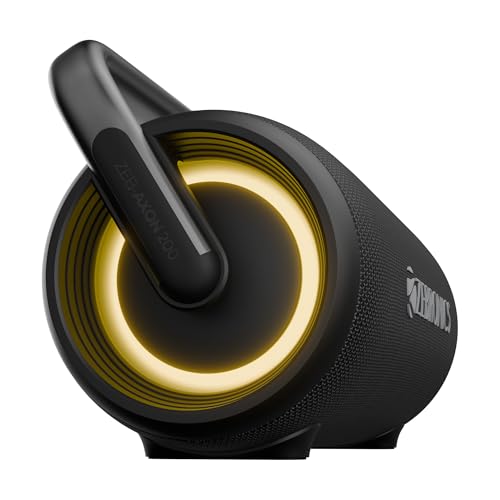 ZEBRONICS AXON 200 Portable Party Bluetooth Speaker, 180W RMS, 5 Drivers + 2 Passive Radiators, Z-Sync Mode, IPX6, Upto 10 Hours Playback, Rapid Charging, BT | USB | AUX, Fabric Finish, RGB, Deep Bass