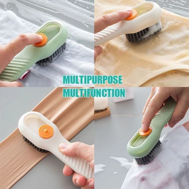 Sajani Multifunctional Liquid Shoe Brush, Liquid Adding Soft Fur Cleaning Brush, Household Soft Bristle Cleaning Brush, Suitable for Shoes Clothes Bathroom Kitchen (Pack of 1) (Shoe Cleaning Brush)