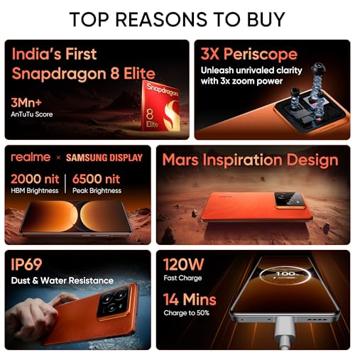 realme GT 7 Pro (Galaxy Grey,12GB+256GB) | India's First Snapdragon 8 Elite Processor | 3X Periscope Flagship Camera| RealWorld Eco² OLED Plus Display