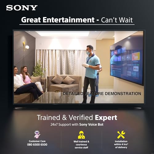 Sony BRAVIA 3 Series 139 cm (55 inches) 4K Ultra HD AI Smart LED Google TV K-55S30B (Black)-2 Years Warranty for Limited Period