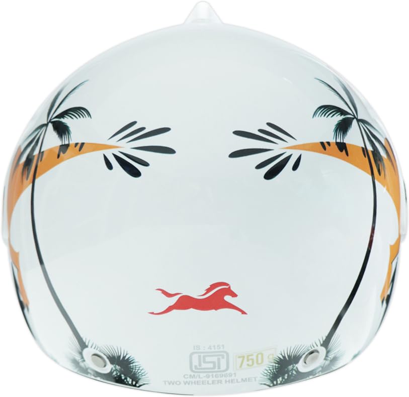TVS Kids Helmet for Boys & Girls | Bike Helmet for Kids | Adjustable Helmets for Kids |Bicycle Kids Helmets |Size:3XS (500mm)|(White with Yellow)