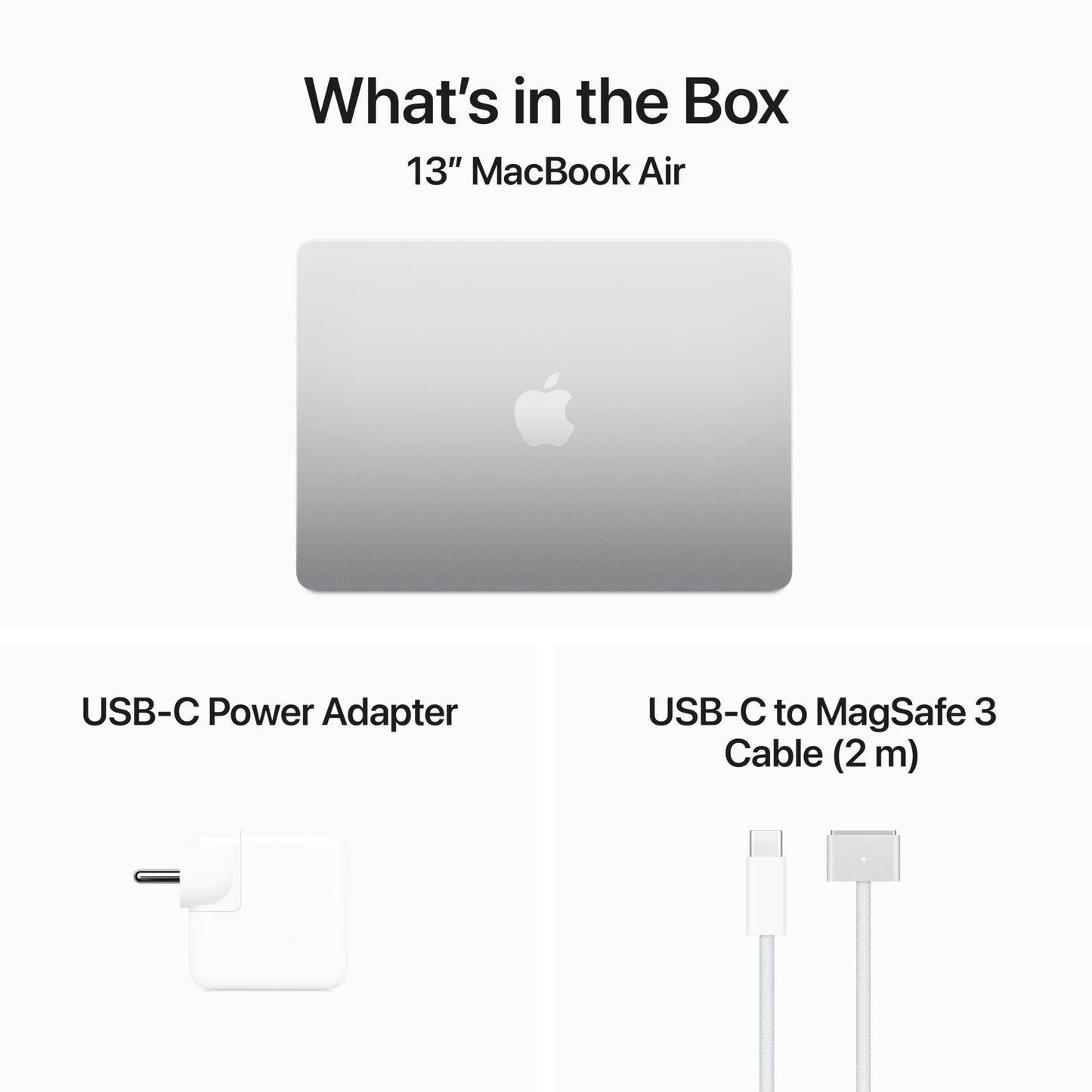 Apple 2024 MacBook Air (13-inch, Apple M3 chip with 8‑core CPU and 10‑core GPU, 24GB Unified Memory, 512GB) - Silver