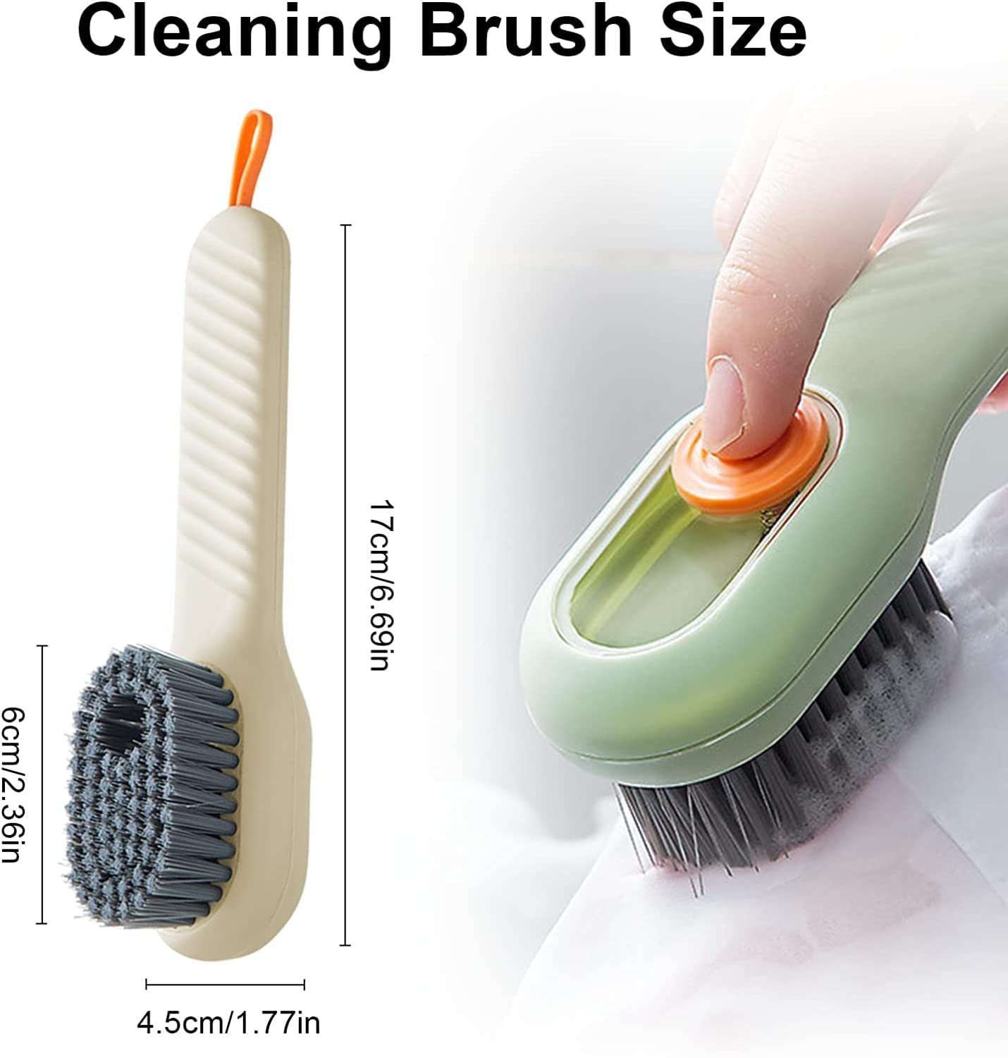 Sajani Multifunctional Liquid Shoe Brush, Liquid Adding Soft Fur Cleaning Brush, Household Soft Bristle Cleaning Brush, Suitable for Shoes Clothes Bathroom Kitchen (Pack of 1) (Shoe Cleaning Brush)