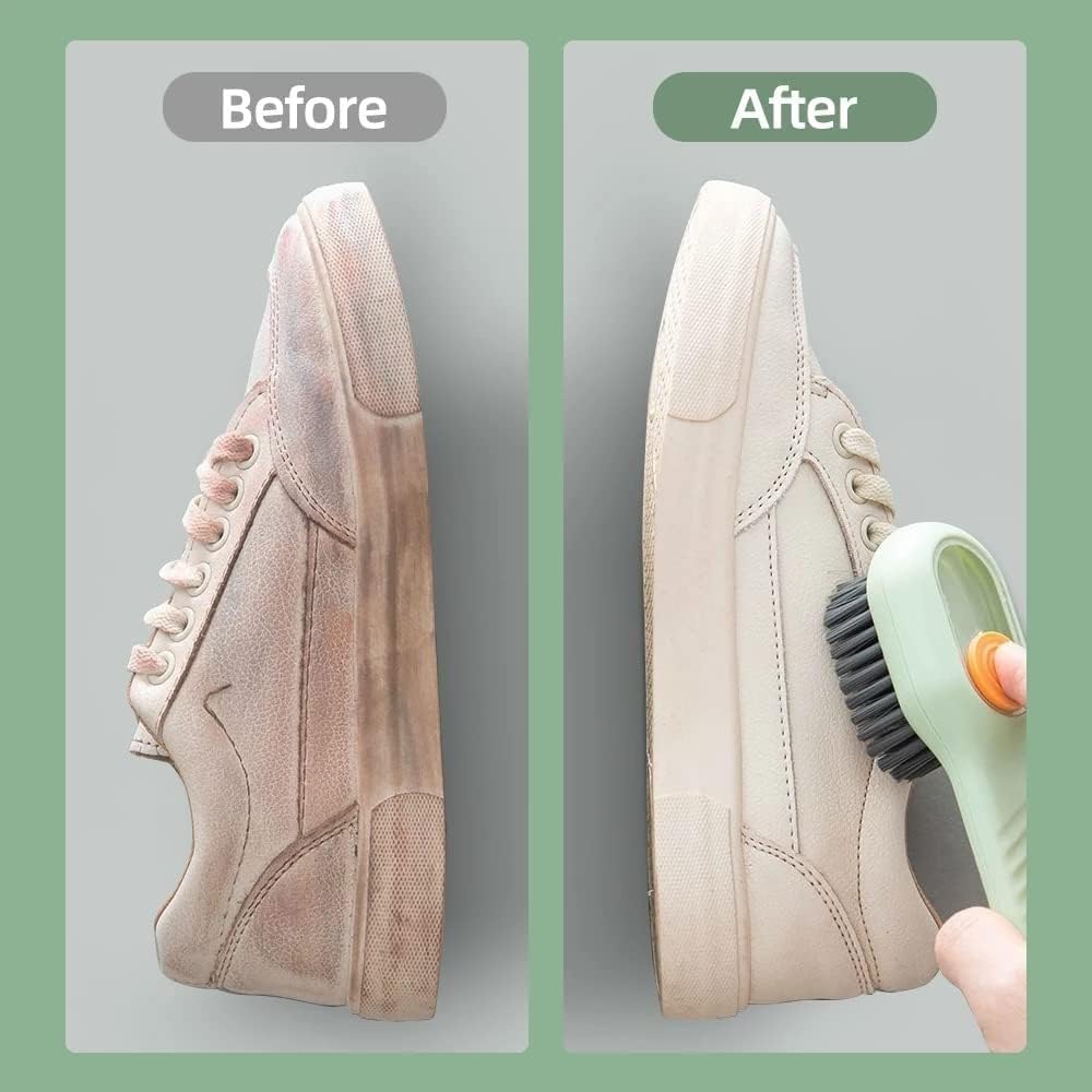 Sajani Multifunctional Liquid Shoe Brush, Liquid Adding Soft Fur Cleaning Brush, Household Soft Bristle Cleaning Brush, Suitable for Shoes Clothes Bathroom Kitchen (Pack of 1) (Shoe Cleaning Brush)