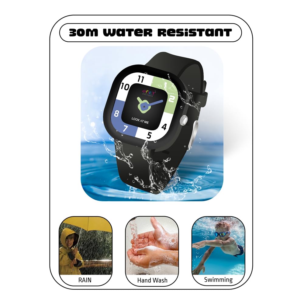 SPIKY Rectangle Analouge Wrist Watch for Kids Girls & Boys | Simple School Watch | Unbreakable Silicone Strap | Best Birthday Gift | Best Return Gift | Perfect for 3-12 Years