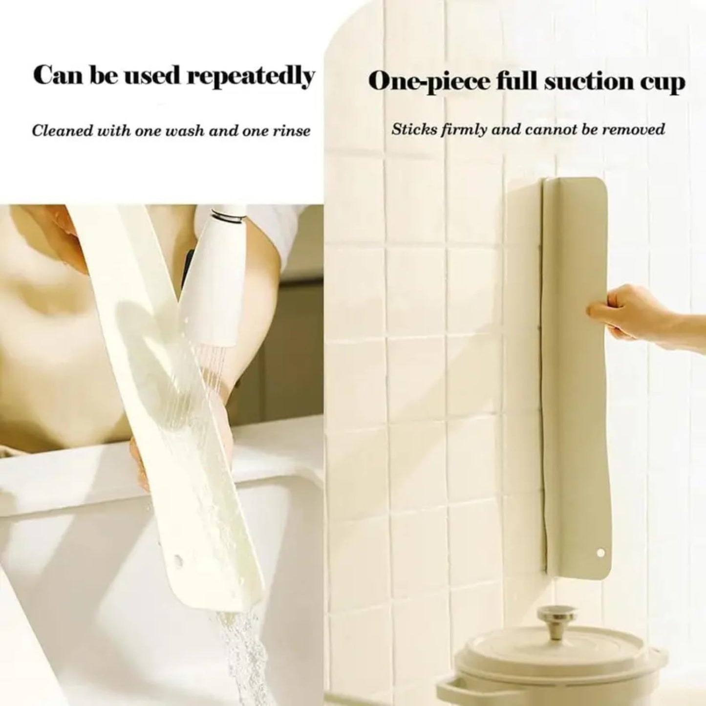 Silicone Sink Splash Guard – Waterproof Countertop Protector for Kitchen & Bathroom, 1 Pcs Anti-Splash Faucet Guard, Heat-Resistant Stove Counter Gap Cover, Easy Install Water Blocking Strip