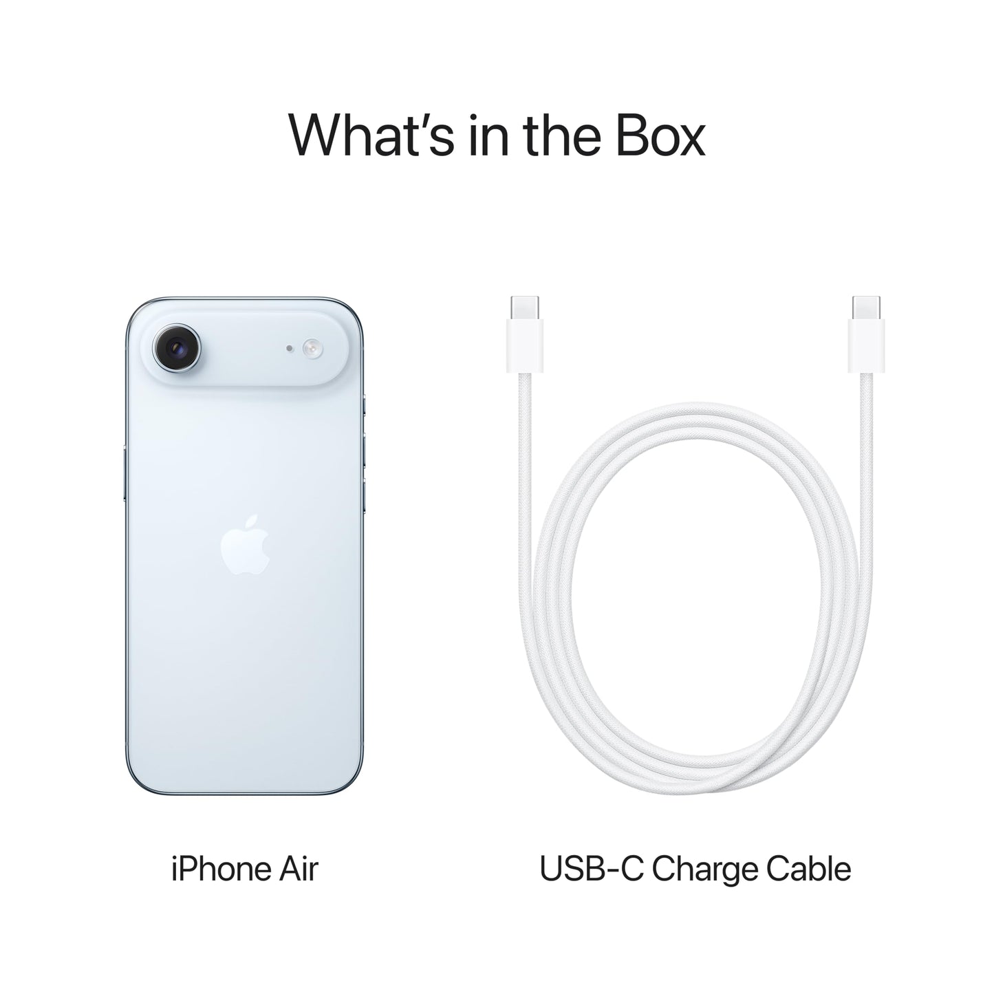 iPhone Air 256 GB: Thinnest iPhone Ever, 16.63 cm (6.5″) Display with Promotion up to 120Hz, Powerful A19 Pro Chip, Center Stage Front Camera, All-Day Battery Life; Sky Blue