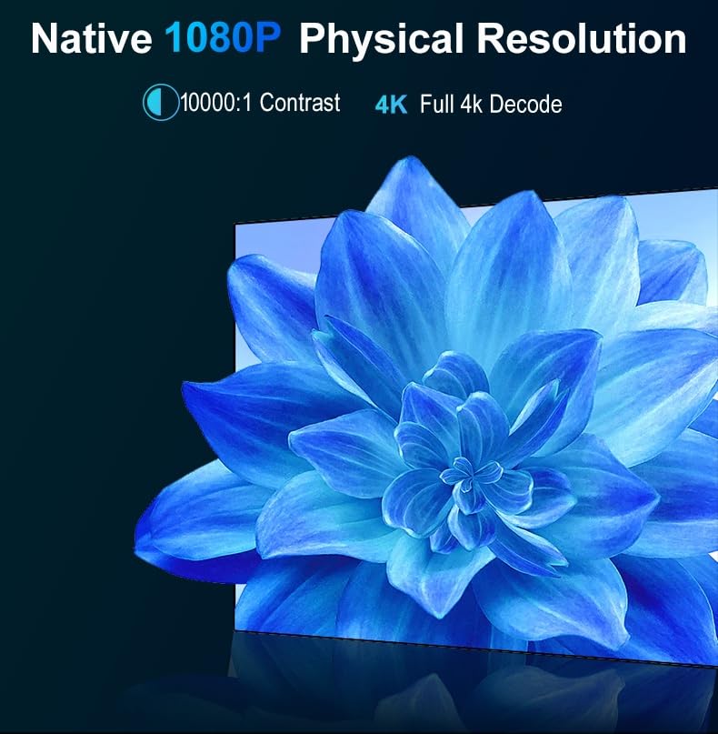 【1st Real HDR10+/HLG, Android 12 3GB RAM 128GB, 34000 Lumens & HDMI ARC】 TOPTRO Legend Pro Max 1080p Native Projector 4K Ultra HD True Support, Auto Focus+Keystone WiFi, YouTube Hotstar Prime Netflix