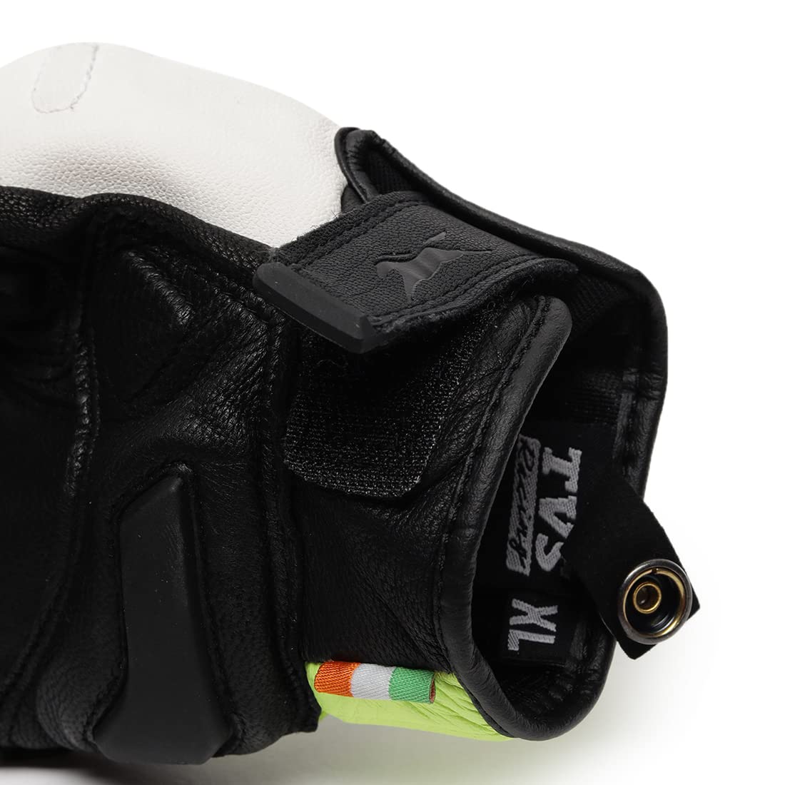 TVS Racing Race Riding Gloves for Men-Thermo-Plastic Rubber Protected, Touch Screen Compatible, & Visor Wiper Fingertips-Premium Bike Gloves for Off Roads (Black & Neon-M)