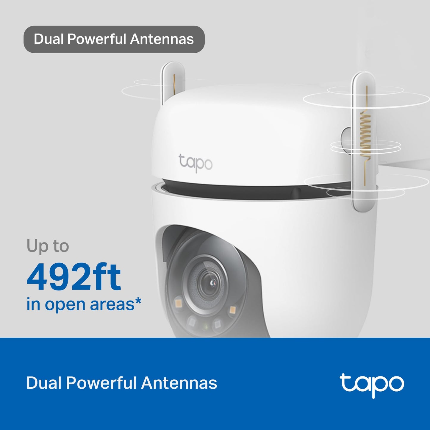 Tapo C520WS 2K QHD 4MP Outdoor Pan/Tilt Security Smart Wi-Fi Camera,IP66 Weatherproof, AI Detection,360° Visual Coverage,Starlight Colour Night Vision, Works with Alexa&Google Home