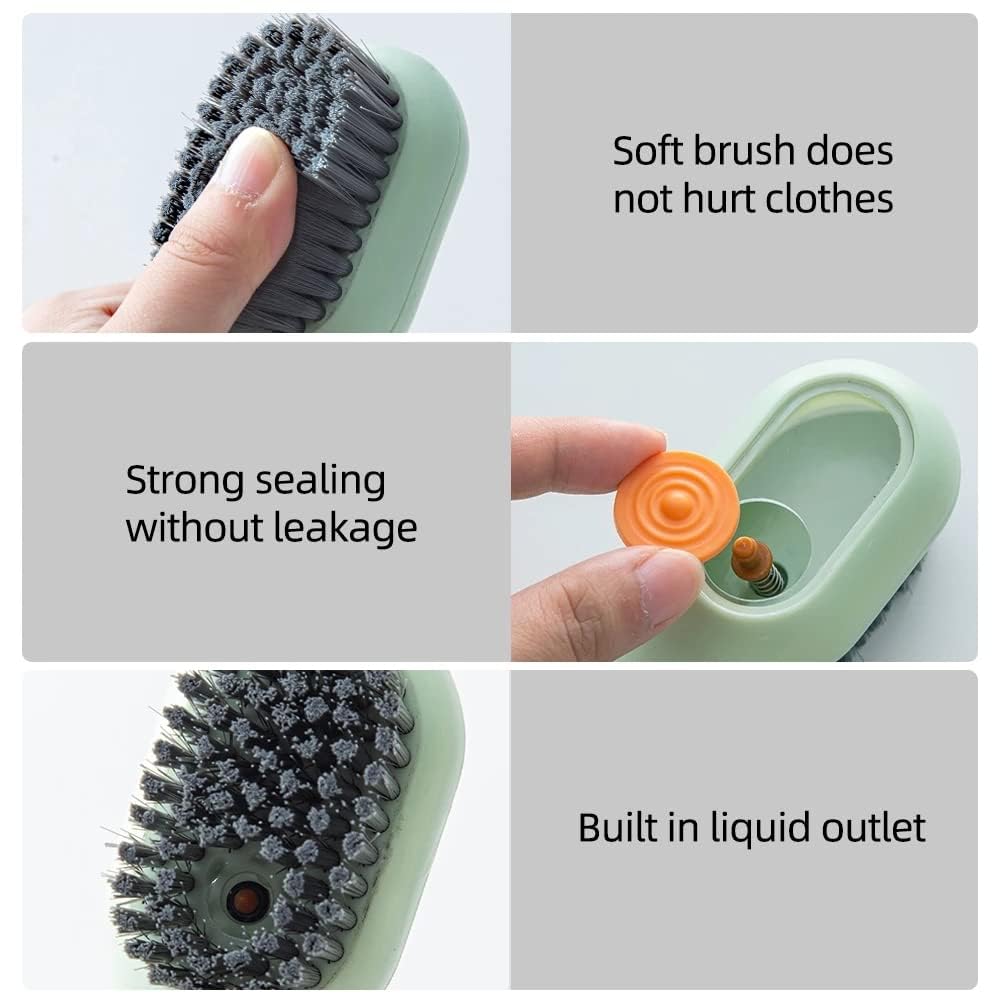 Sajani Multifunctional Liquid Shoe Brush, Liquid Adding Soft Fur Cleaning Brush, Household Soft Bristle Cleaning Brush, Suitable for Shoes Clothes Bathroom Kitchen (Pack of 1) (Shoe Cleaning Brush)