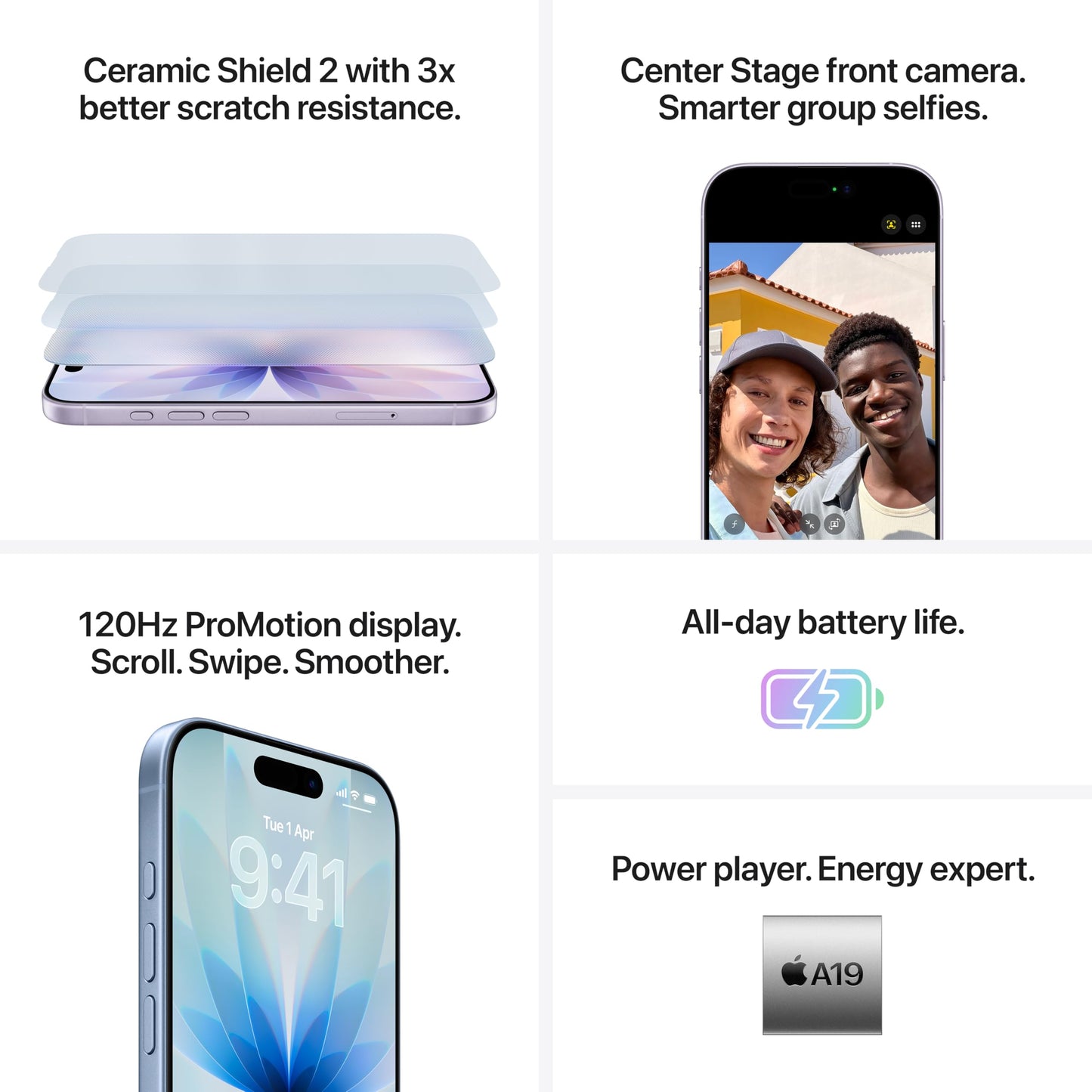 iPhone 17 512 GB: 15.93 cm (6.3″) Display with Promotion, A19 Chip, Center Stage Front Camera for Smarter Group Selfies, Improved Scratch Resistance, All-Day Battery Life; Mist Blue
