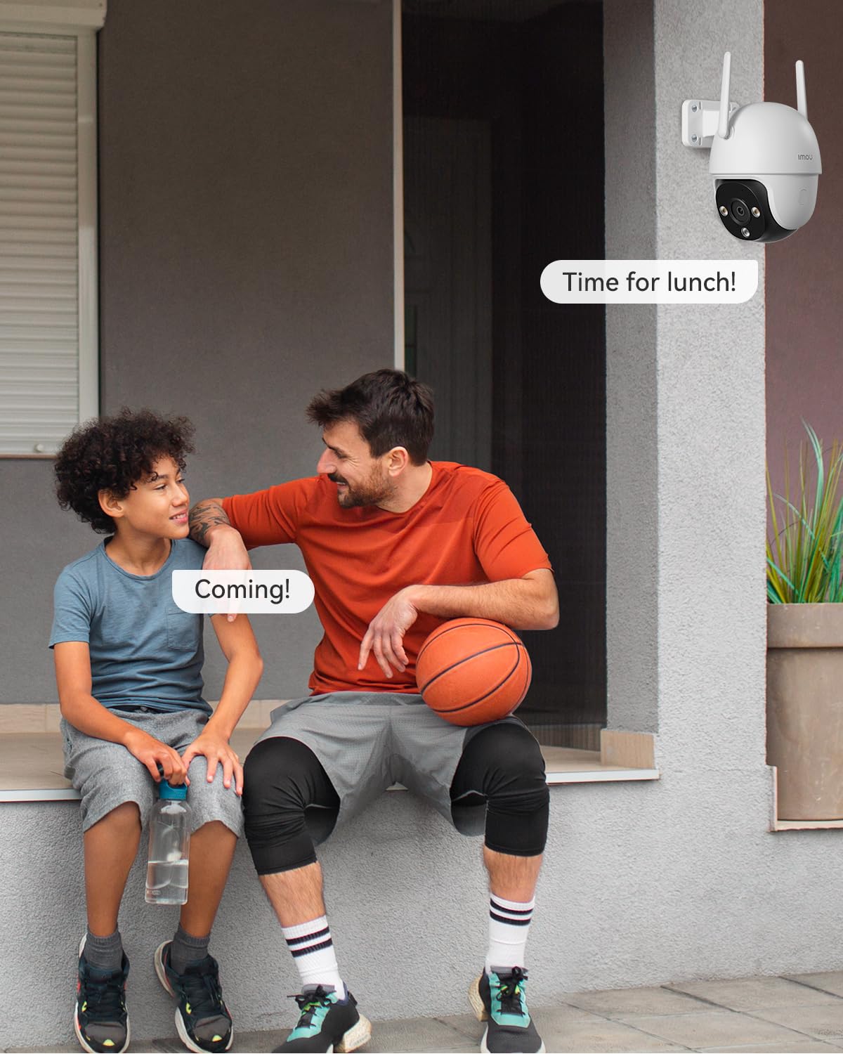 Imou 5MP CCTV Camera for Home Outdoor, 360° Security WiFi Camera, Full Color Night Vision 30M, Human Detection, 2-Way Talk, Siren Alarm, Compatible with Alexa, Supports 512GB SD Card, IP66, DK7