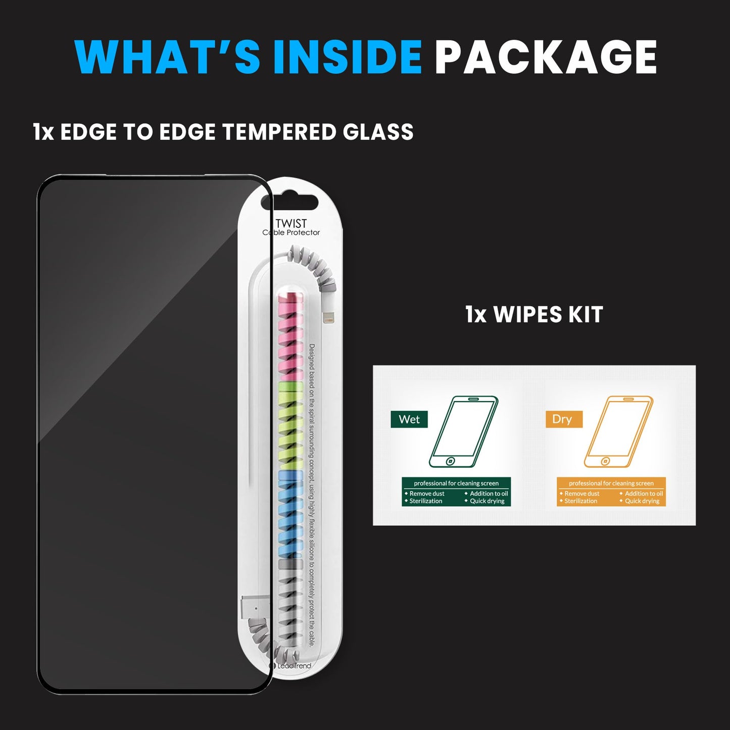 ArmourPro Military Grade Gorilla Tempered Glass Compatible for OnePlus OPEN with Edge to Edge Coverage, Cable Protector and Easy Installation kit (6.8 Inch)