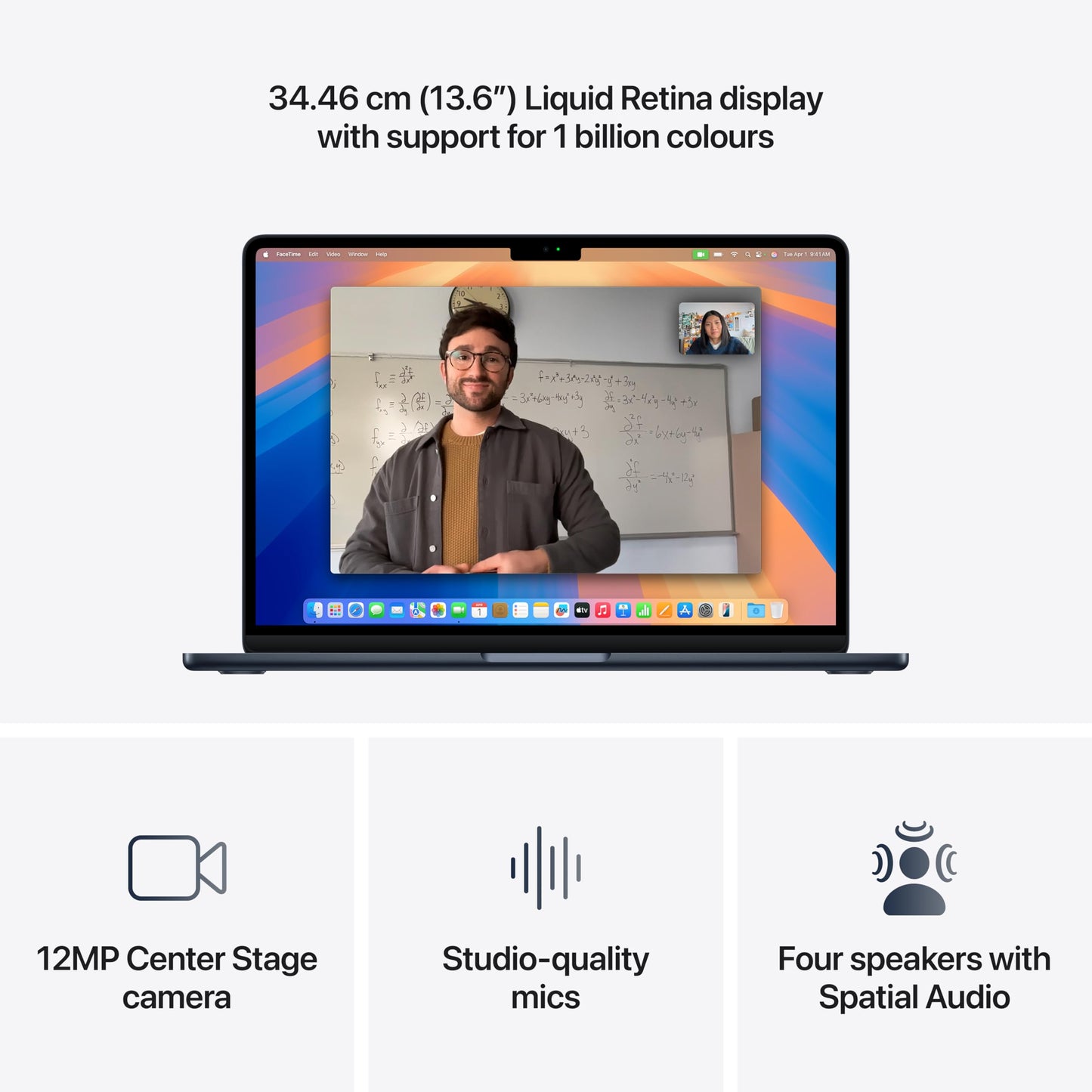Apple 2025 MacBook Air (13-inch, Apple M4 chip with 10-core CPU and 10-core GPU, 16GB Unified Memory, 512GB) - Midnight