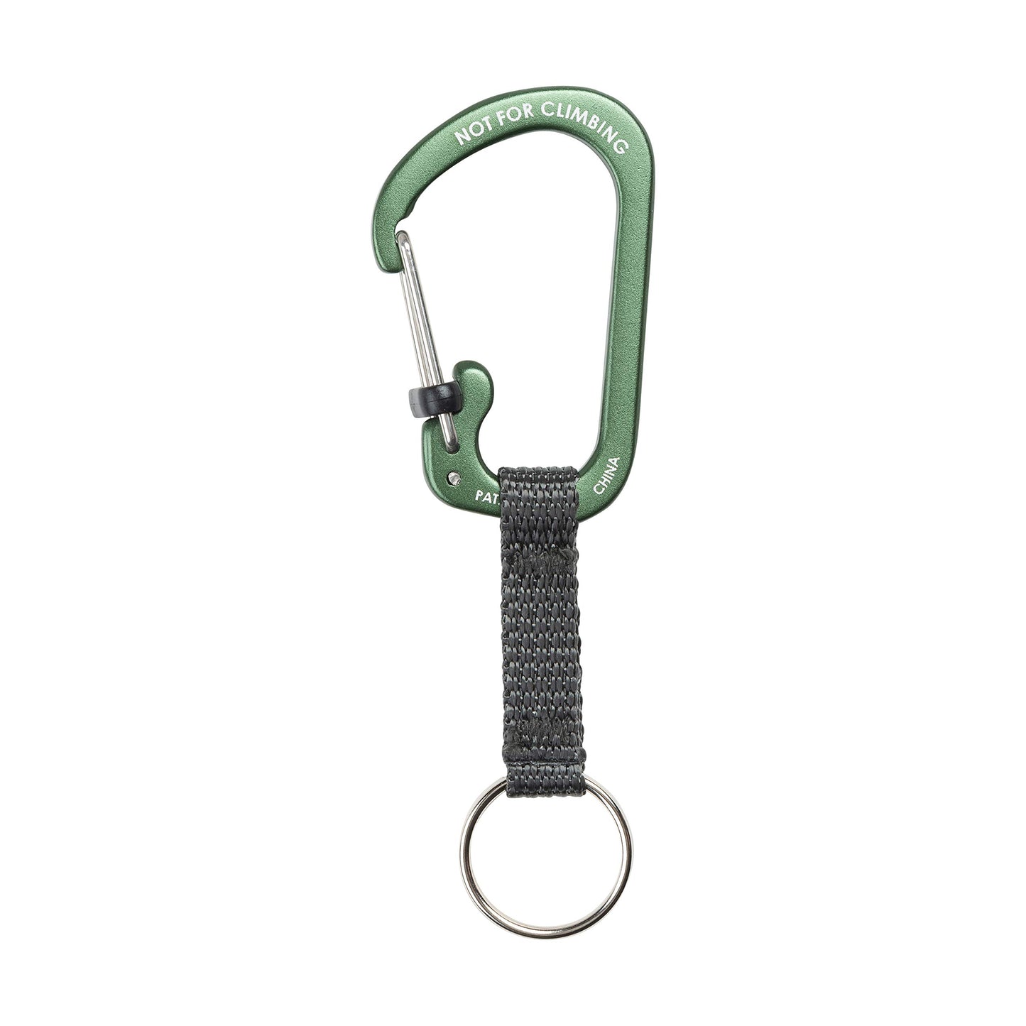 Nite Ize CSLAW3-08-R6 Locking Carabiner Keychain with Webbing, Olive