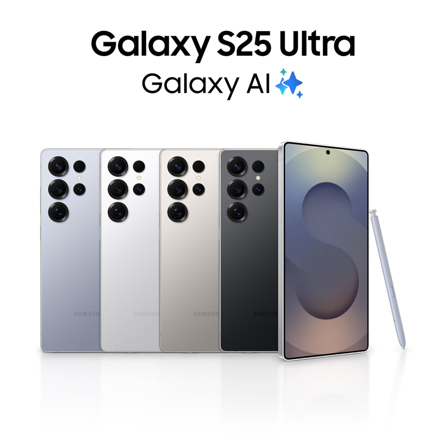 Samsung Galaxy S25 Ultra 5G AI Smartphone (Titanium Whitesilver, 12GB RAM, 256GB Storage), 200MP Camera, S Pen Included, Long Battery Life