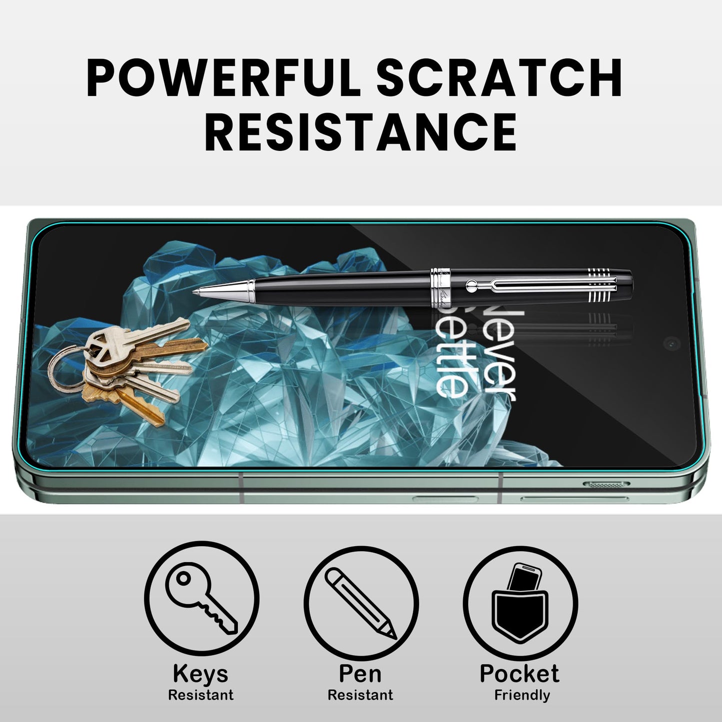 ArmourPro Military Grade Gorilla Tempered Glass Compatible for OnePlus OPEN with Edge to Edge Coverage, Cable Protector and Easy Installation kit (6.8 Inch)