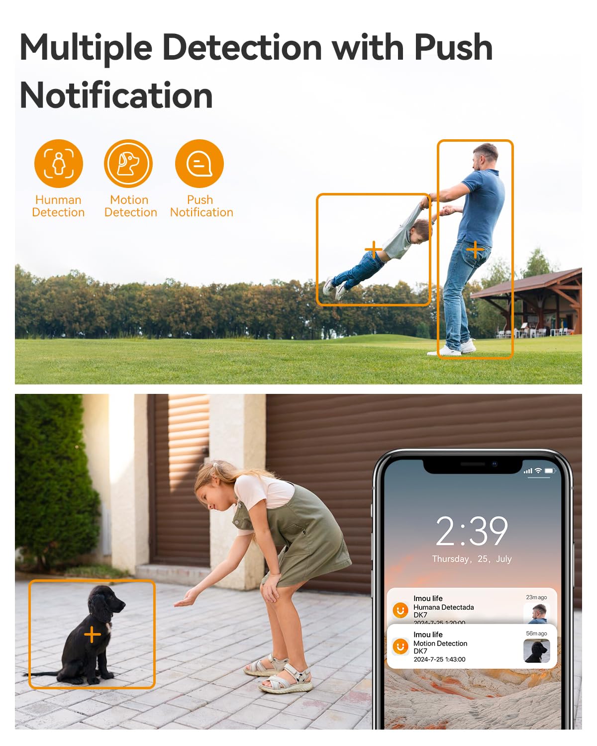Imou 5MP CCTV Camera for Home Outdoor, 360° Security WiFi Camera, Full Color Night Vision 30M, Human Detection, 2-Way Talk, Siren Alarm, Compatible with Alexa, Supports 512GB SD Card, IP66, DK7