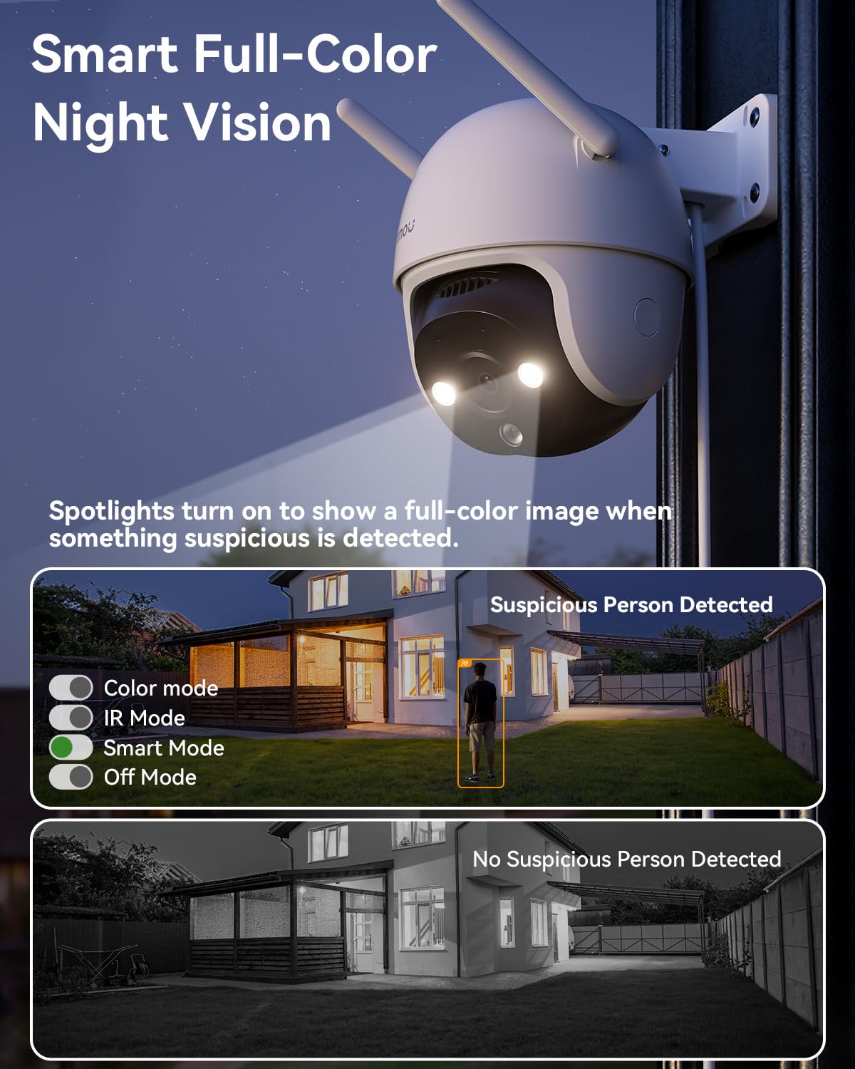 Imou 5MP CCTV Camera for Home Outdoor, 360° Security WiFi Camera, Full Color Night Vision 30M, Human Detection, 2-Way Talk, Siren Alarm, Compatible with Alexa, Supports 512GB SD Card, IP66, DK7