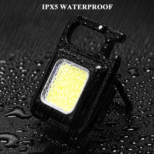 Desidiya® 800 Lumen Rechargeable COB Keychain Work Light with 3 Lighting Modes, Magnetic Base, Keyring LED Torch Keychain Flashlights Mini Work Light for Workshop, Repairing, Emergency