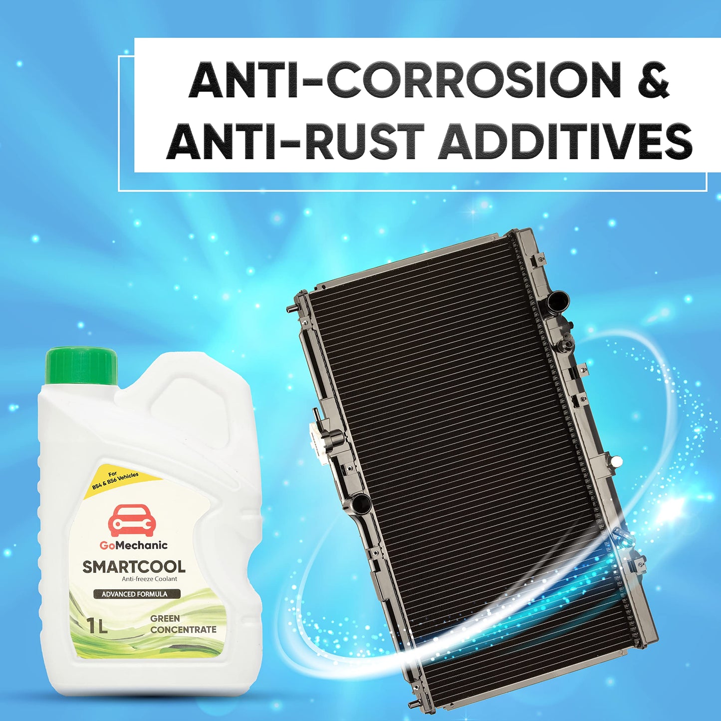 GoMechanic Corecool Coolant Antifreeze Green Concentrate 1:3 Passenger & Commerical Cars (1L)