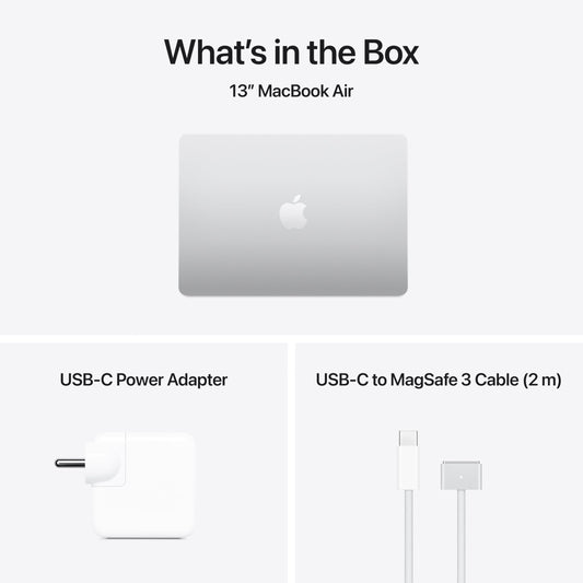 Apple 2025 MacBook Air (13-inch, Apple M4 chip with 10-core CPU and 8-core GPU, 16GB Unified Memory, 256GB) - Silver