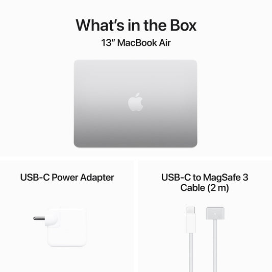 Apple 2024 MacBook Air (13-inch, Apple M3 chip with 8‑core CPU and 10‑core GPU, 24GB Unified Memory, 512GB) - Silver