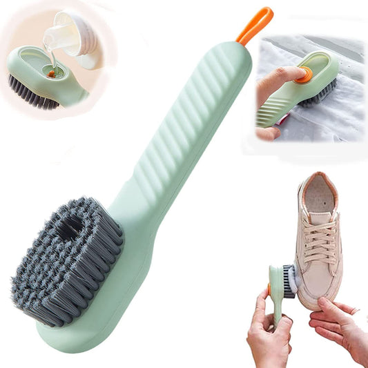 Sajani Multifunctional Liquid Shoe Brush, Liquid Adding Soft Fur Cleaning Brush, Household Soft Bristle Cleaning Brush, Suitable for Shoes Clothes Bathroom Kitchen (Pack of 1) (Shoe Cleaning Brush)