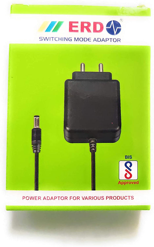 ERD Power Adaptor 12V-2AMP,PS-20/12v (12V-2A) PS027(ERP Code), BIS Certified Adaptor, Durable Adaptor, Adaptor for All DTH Set Top Box
