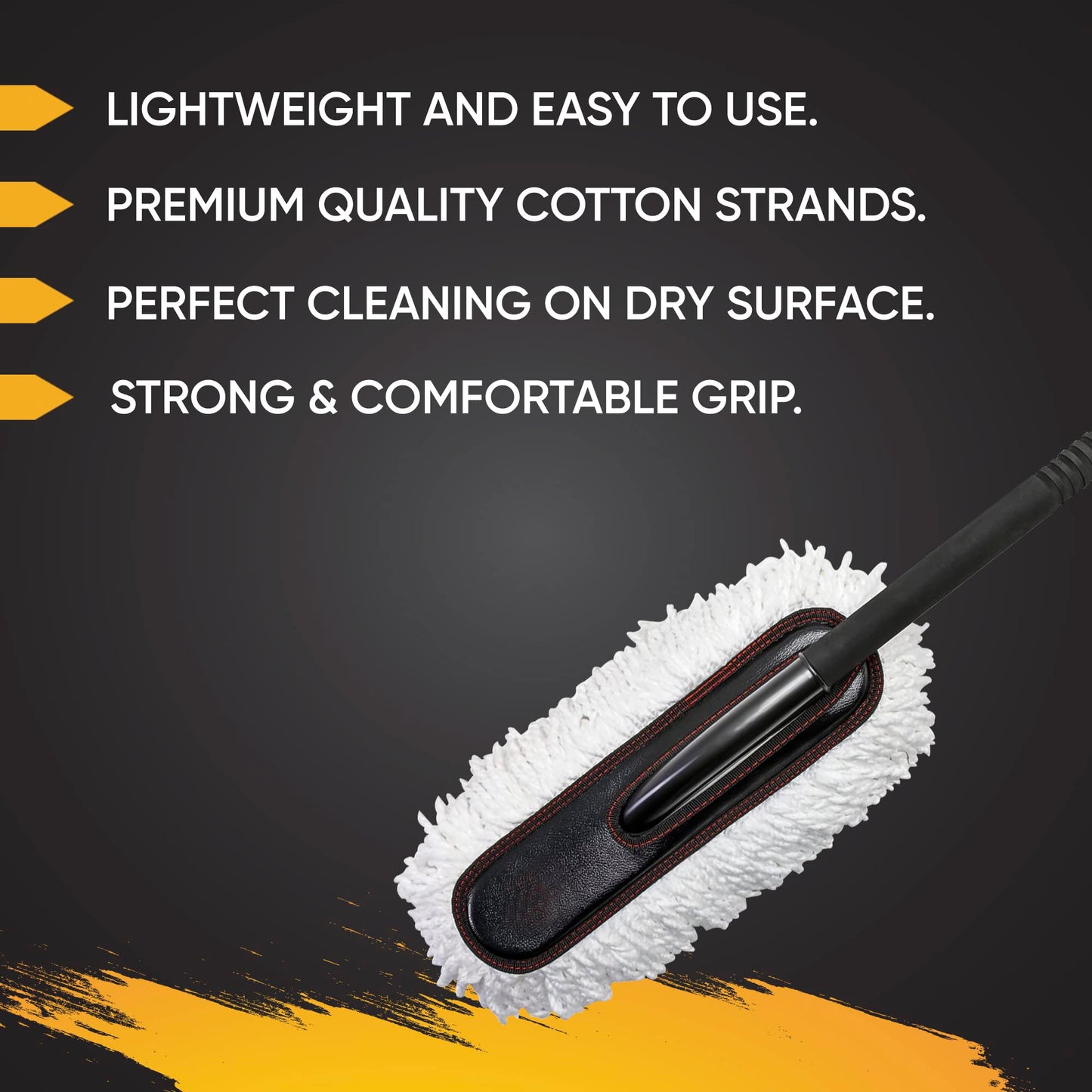 GoMechanic Cleaning Brush with Super Soft Microfiber Duster with Handle for Exterior & Interior Cleaning and Dusting Accessories for Car & Home.