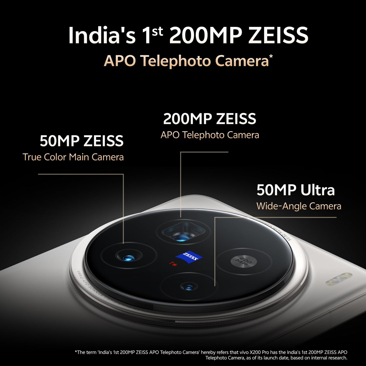 Vivo X200 Pro 5G (Titanium Grey, 16GB RAM, 512GB Storage) with No Cost EMI/Additional Exchange Offers