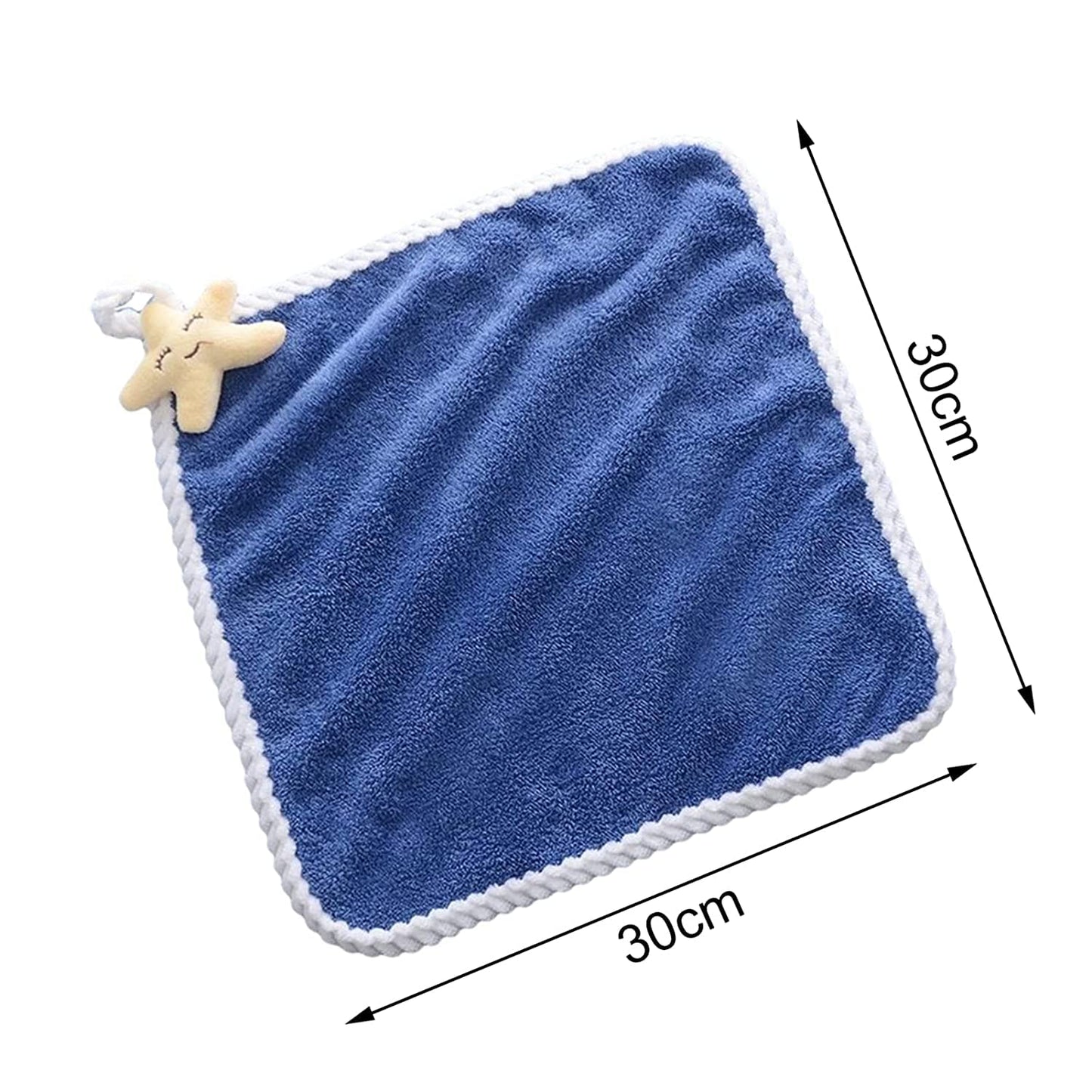 CLUZE Super Soft Cute Hanging Hand Towel for Kitchen and Bathroom | Ultra Absorbent Thick Coral Velvet Hand Towels with Hanging Loop Fast Drying Microfiber 38”x25 (Pack of 2)