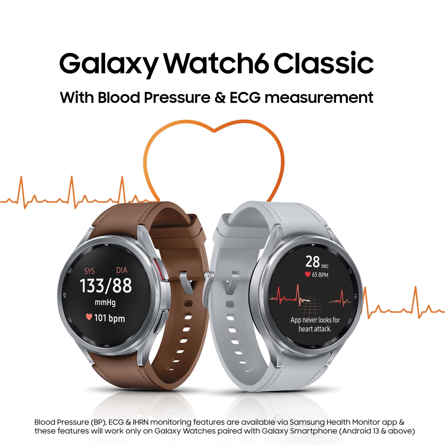 Samsung Galaxy Watch6 Classic (Black, 47mm) | Rotating Bezel | LTE | Monitor BP and ECG | Track Sleep | Track Health | Upto 40hrs Charge with Fast Charging | Galaxy Ecosystem | IP68 Rating