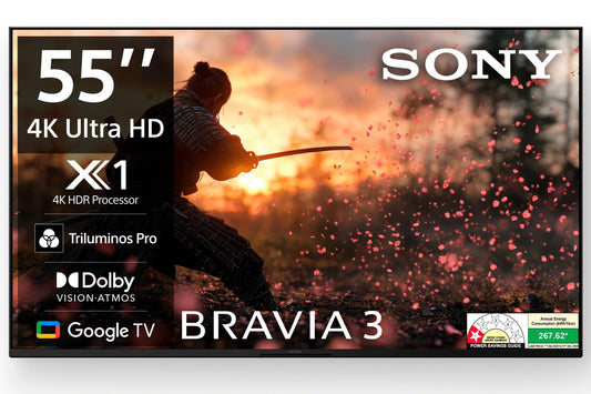 Sony BRAVIA 3 Series 139 cm (55 inches) 4K Ultra HD AI Smart LED Google TV K-55S30B (Black)-2 Years Warranty for Limited Period